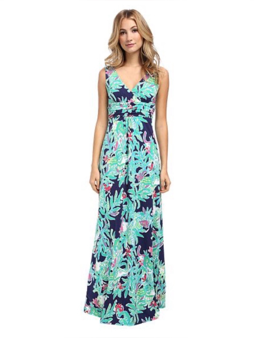 Lilly Pulitzer Navy, Teal & Pink Tropical Print mom & me! WM toddler 12-18 month
